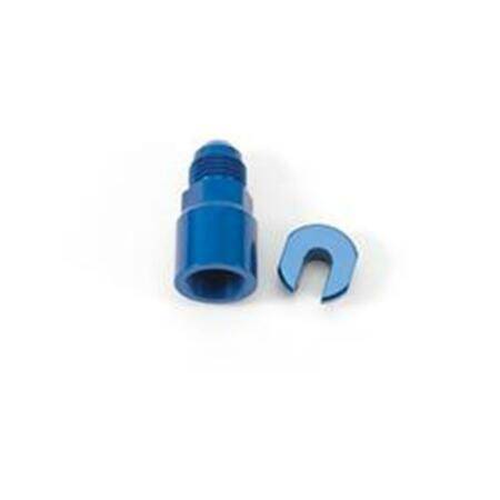 RUSSELL-EDEL 0.38 in. Push-on -6 AN EFI Fittings, Blue R62-644120